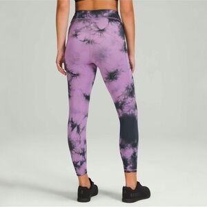 Women’s Lululemon Power Thru High-Rise Tight Purple Tie-Dye Size 2